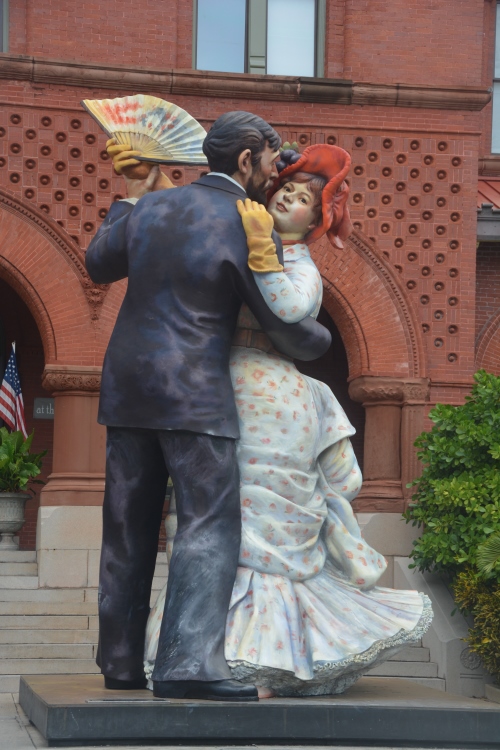 dancing couple statue
